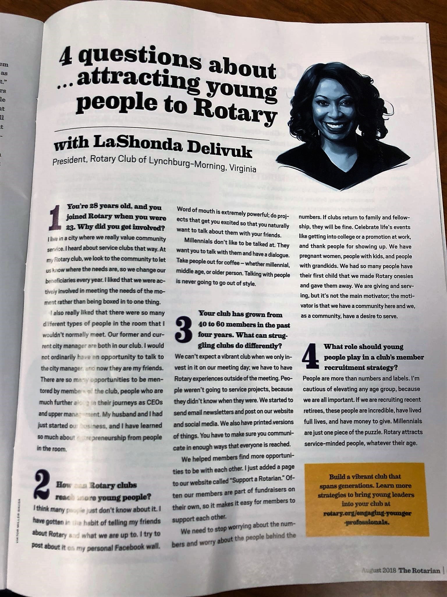 LaShonda in Rotary Magazine (2)